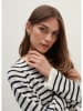 STEFANEL Pullover in Weiß/ Dunkelblau