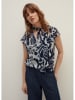 STEFANEL Blouse donkerblauw/wit