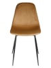 Rétro Chic 4-delige set: eetkamerstoelen "Giulia" mosterdgeel - (B)42,5 x (H)87 x (D)44 cm