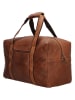 HIDE & STITCHES Weekendtas cognackleurig - (B)37 x (H)20 x (D)38 cm