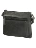 HIDE & STITCHES Leren schoudertas antraciet - (B)23 x (H)17 x (D)5 cm