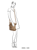 HIDE & STITCHES Leren rugzak taupe - (B)32 x (H)33 x (D)5 cm