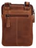 HIDE & STITCHES Leder-Umhängetasche in Hellbraun - (B)13 x (H)18 x (T)4 cm