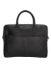 HIDE & STITCHES Leren zakentas zwart - (B)39 x (H)31 x (D)7 cm