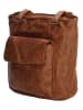 HIDE & STITCHES Skórzany plecak w kolorze jasnobrązowym - 26,5 x 23 x 10 cm