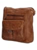 HIDE & STITCHES Leder-Umhängetasche in Cognac - (B)27 x (H)27 x (T)8 cm