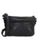 HIDE & STITCHES Leren schoudertas zwart - (B)23 x (H)16 x (D)4 cm
