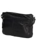 HIDE & STITCHES Leren schoudertas zwart - (B)23 x (H)16 x (D)4 cm