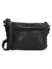 HIDE & STITCHES Leren schoudertas zwart - (B)23 x (H)16 x (D)4 cm