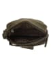 HIDE & STITCHES Leren schoudertas olijfgroen - (B)18 x (H)21 x (D)6 cm