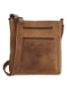 HIDE & STITCHES Leder-Umhängetasche in Hellbraun - (B)21 x (H)23 x (T)6 cm