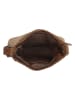 HIDE & STITCHES Leder-Umhängetasche in Hellbraun - (B)21 x (H)23 x (T)6 cm
