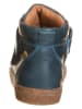 El Naturalista Leder-Sneakers "Helmet" in Petrol