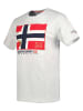 Geographical Norway Koszulka w kolorze jasnoszarym