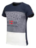 Geographical Norway Shirt in Dunkelblau/ Grau