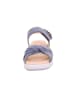 Legero Skórzane sandały "Swing" w kolorze niebieskim na koturnie