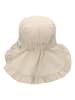 Sterntaler Muts met klep met nekbescherming beige