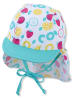 Sterntaler Pet met klep met nekbescherming wit
