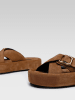 Gino Rossi Leren slippers camel