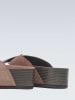 Gino Rossi Skórzane klapki w kolorze taupe