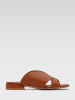 Gino Rossi Leren slippers camel