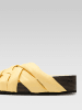 Gino Rossi Leren slippers geel