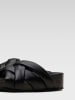 Gino Rossi Skórzane klapki w kolorze czarnym
