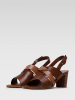 Lasocki Skórzane sandały w kolorze brązowym