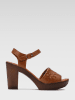 Lasocki Leren haksandalen camel