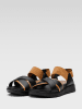 Lasocki Leren sandalen lichtbruin/zwart