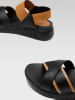 Lasocki Leren sandalen lichtbruin/zwart