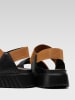 Lasocki Skórzane sandały w kolorze czarno-jasnobrązowym