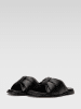 Badura Skórzane klapki w kolorze czarnym