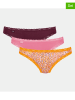 Sloggi 3er-Set: Strings in Braun/ Pink/ Orange