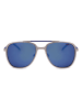 HUGO Herren-Sonnenbrille in Silber/ Blau