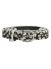 HIDE & STITCHES Leren riem crème/zwart