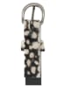HIDE & STITCHES Leren riem crème/zwart