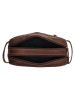 HIDE & STITCHES Skórzana kosmetyczka w kolorze brązowym - 25 x 15 x 8,5 cm