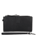HIDE & STITCHES Leren portemonnee zwart - (B)18 x (H)10 x (D)2 cm