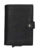 HIDE & STITCHES Leren portemonnee zwart - (B)7,2 x (H)10 x (D)1,5 cm