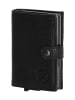 HIDE & STITCHES Leren portemonnee zwart - (B)7,2 x (H)10 x (D)1,5 cm