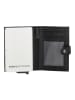 HIDE & STITCHES Leder-Geldbörse in Schwarz - (B)7,2 x (H)10 x (T)1,5 cm