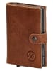 HIDE & STITCHES Leren portemonnee lichtbruin - (B)7,2 x (H)10 x (D)1,5 cm