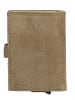 HIDE & STITCHES Leder-Geldbörse in Beige - (B)7,2 x (H)10 x (T)1,5 cm