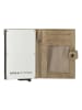 HIDE & STITCHES Leder-Geldbörse in Beige - (B)7,2 x (H)10 x (T)1,5 cm