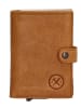HIDE & STITCHES Leder-Geldbörse in Camel - (B)7,2 x (H)10 x (T)1,5 cm