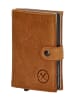HIDE & STITCHES Leder-Geldbörse in Camel - (B)7,2 x (H)10 x (T)1,5 cm
