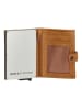 HIDE & STITCHES Leder-Geldbörse in Camel - (B)7,2 x (H)10 x (T)1,5 cm