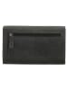 HIDE & STITCHES Leren portemonnee zwart - (B)16 x (H)8 x (D)3 cm