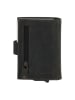 HIDE & STITCHES Leren portemonnee zwart - (B)10 x (H)8 x (D)2 cm